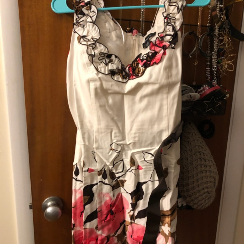 Pink and Brown Floral Dress
